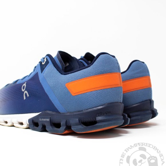 On Cloudflow Shoes Athletic Sneakers Blue Orange Gradient Swiss Mens Size 13 - Picture 3 of 5